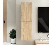 Mueble de tv | mueble de salón | mesa de tv madera contrachapada color roble 30,5x30x110 cm cfw76970