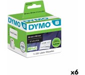Rollo de etiquetas dymo 99014 54 x 101 mm labelwriter™ blanco negro (6 unidades)