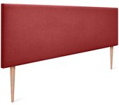 Dhome cabecero de tela aqualine liso 150x105cm con patas camas 150 - rojo