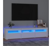 Mueble de tv | mueble de salón | armario tv con luces led blanco 180x35x40 cm cfw57035