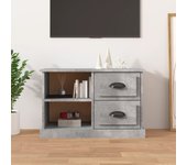 Mueble de tv | mueble de salón | mesa de tv madera contrachapada gris hormigón 73x35,5x47,5 cm cfw94142