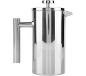 Cafetera de acero inoxidable de doble pared con filtro (800 ml)