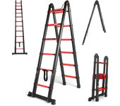 Rig 380 - escalera telescópica doble de aluminio de 3,8 m