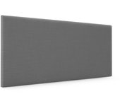 Dhome cabecero de lino natural liso 105x50cm camas 105 - gris oscuro
