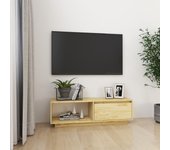 Mueble de tv | mueble de salón | mesa de tv de madera maciza de pino 110x30x33,5 cm cfw26347