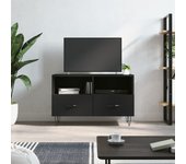 Mueble para tv | mueble de salón | mesa de tv madera contrachapada negro 80x36x50 cm cfw78148