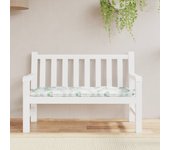 Cojín para banco de jardín estampado de hojas 120x50x7 cm tela
