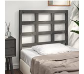 Cabecero gris 105,5x4x100 cm madera maciza de pino