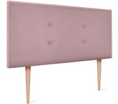 Dhome cabecero de tela aqualine con 2 hileras de botones 110x105cm con patas camas 105 - salmón