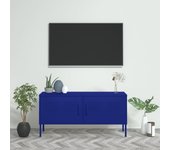 Mueble para tv | mueble de salón | mesa de tv de acero azul marino 105x35x50 cm cfw84345