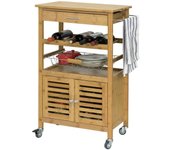 Carrito de cocina, estantería de cocina, carrito de servir con 1 cesta y 1 puerta,fkw53-n sobuy es
