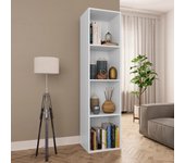 Librería/mueble tv blanco 36x30x143 cm madera contrachapada
