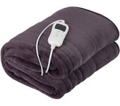 Manta eléctrica cama xl, medidas 160x180 cm, 7 niveles temperatura, temporizador, lavable, polar, camry, gris, 120, cr 7418