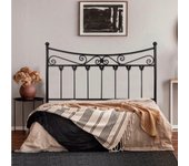 Cabecero de forja córdoba, color negro cabezal para cama de 105 cm, cama juvenil (110 cm x 125 )