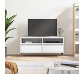 Mueble para tv | mueble de salón | mesa de tv madera contrachapada blanco 100x34,5x44,5 cm cfw25970