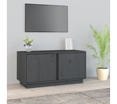 Mueble de tv | mueble de salón | mesa de tv madera maciza de pino gris 80x35x40,5 cm cfw52097