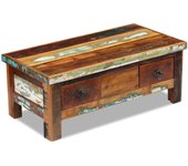Mesa de centro con cajones 90 x 45 x 35 cm madera recuperada
