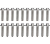 Juego de 20 tornillos de cabeza hexagonal de acero inoxidable.