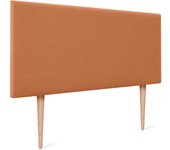 Dhome cabecero de lino natural liso 110x105cm con patas camas 105 - naranja