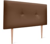 Dhome cabecero de polipiel con botones 110x105cm con patas camas 105 - arcilla
