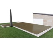 Cobertor de invierno marrón lona para piscina (9,30 x 4,30 m.)