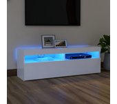 Mueble para tv | mueble de salón | mesa de tv con luces led blanco 120x35x40 cm cfw78543