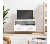 Mueble para tv | mueble de salón | mesa de tv madera contrachapada blanco 80x36x50 cm cfw20761