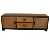 Mueble de tv dkd home decor abeto metal (150 x 40 x 50 cm)