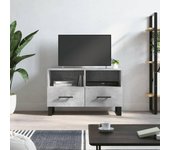 Mueble para tv | mueble de salón | mesa de tv madera contrachapada gris hormigón 80x36x50 cm cfw75207