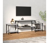 Mueble para tv | mueble de salón | mesa de tv madera contrachapada gris sonoma 157x35x52 cm cfw77837