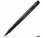 Rotulador permanente faber-castell pitt artist negro 10 unidades