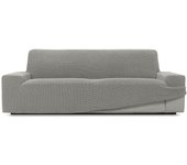Tienda eurasia - funda de sofa niagara, poliéster y algodón, gris claro, 4 plazas