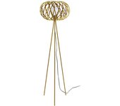 Farola tosel citrouille metal trípode dorado d40 x h165 cm