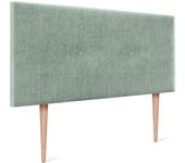 Dhome cabecero de lana natural con botones 95x105cm con patas camas 90 - verde