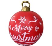 Bola de navidad inflable de pvc, bola de navidad inflable de pvc grande de 24 pulgadas para decoraciones de patio y piscina al aire libre 1 pieza