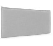 Dhome cabecero de lino natural liso con ribete 105x50cm camas 105 - gris claro