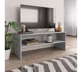 Mueble de tv | mueble de salón | mesa de tv madera contrachapada gris hormigón 100x40x40 cm cfw77948