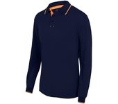 Polo bicolor raya manga larga serie 105515