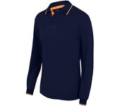 Polo bicolor raya manga larga serie 105515