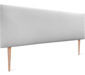 Dhome cabecero de polipiel liso 150x105cm con patas camas 150 - blanco