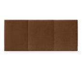 Dhome cabecero de terciopelo liso con tres paneles 105x50cm camas 105 - marrón