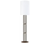 Farola tosel lisburne tela columna castaño d30 x h155 cm