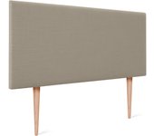 Dhome cabecero de lino natural liso 105x105cm con patas camas 105 - tierra