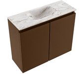 Mondiaz ture-dlux 60cm mueble fondo reducido rust. eden lavabo posición centro glace. 1 orificio.