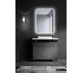 Mice - espejos con luz led para baño con cantos redondeados, retroiluminado de luz fría - espejo con luz maquillaje - medida 60x80cm - dina011/60