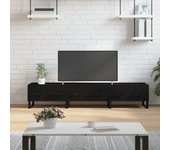 Mueble de tv | mueble de salón | mesa de tv madera de ingeniería negro 150x36x30 cm cfw84018