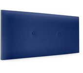 Dhome cabecero de polipiel liso con botones 105x50cm camas 105 - azul