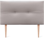 Dhome cabecero de polipiel con botones 105x105cm con patas camas 105 - gris claro