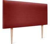 Dhome cabecero de polipiel liso 105x105cm con patas camas 105 - rojo