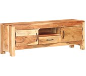 Mueble para tv | mueble de salón | mesa de tv de madera maciza de acacia 116x30x40 cm cfw61425
